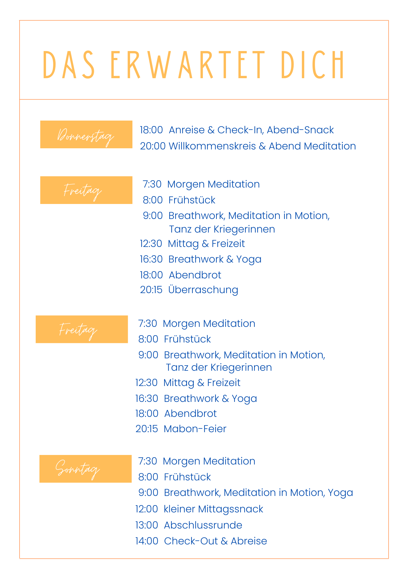 Retreat-Schedule